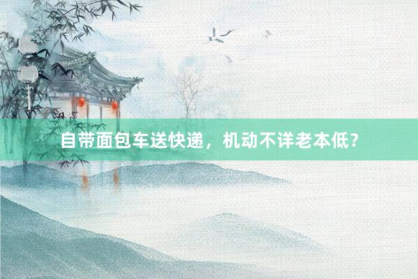 自带面包车送快递,机动不详老本低?